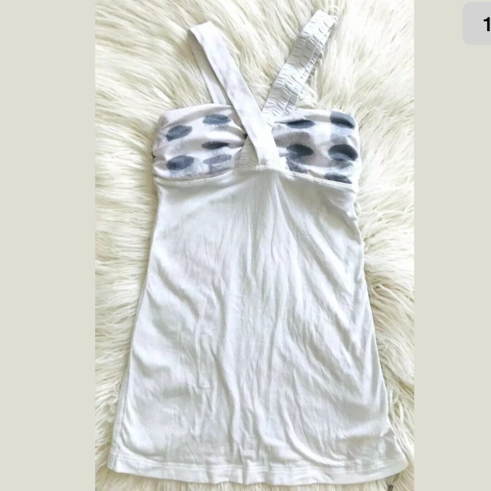Lululemon Tank Top Size 4 Seaside Dot Criss Cross